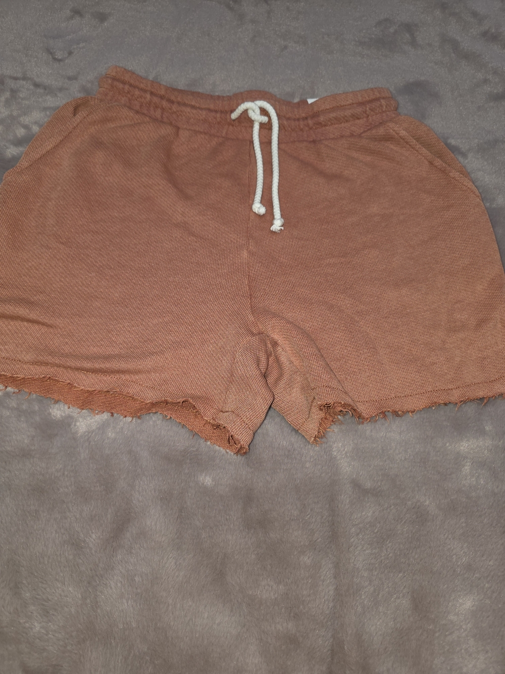 American Eagle Outfitters Rust Orange Terry Drawstring Shorts